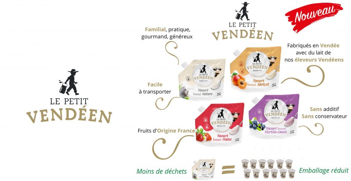 NOUVEAU yaourts brassés en poche Le Petit Vendéen